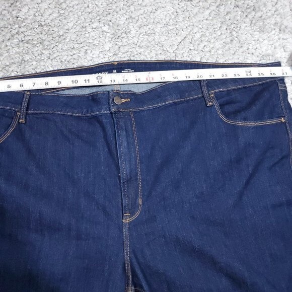 Old Navy 30 Short Mid Rise Boot Cut Jeans Women's Plus Size Bootcut Dark Wash - Picture 4 of 10